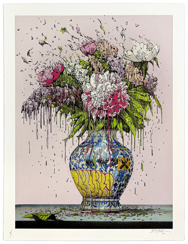 Rose Romance (rare hand signed screen print) by BRUSK, Print for Sale on Singulart