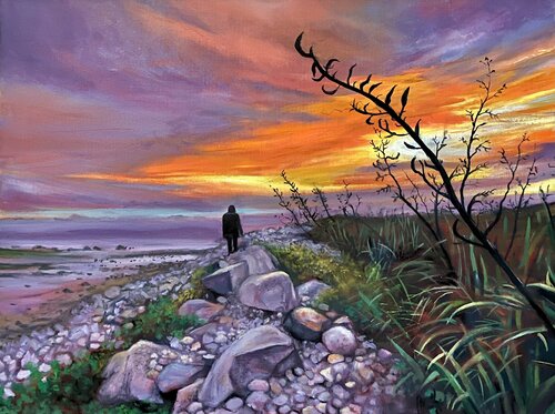 Nightfall - Ireland van Christina Symes, Schilderij te koop op Singulart