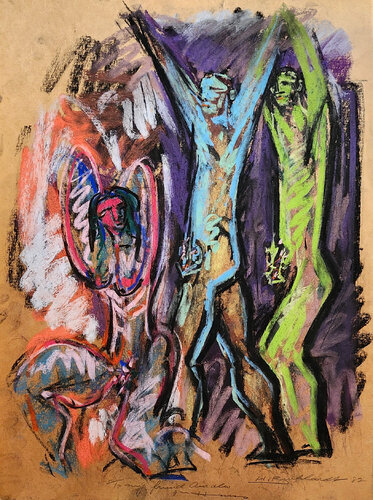 Three figures di Hans Burkhardt, Opera su carta in vendita su Singulart