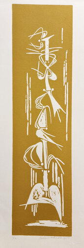 Figures in gold van Hans Burkhardt, Afdruk te koop op Singulart