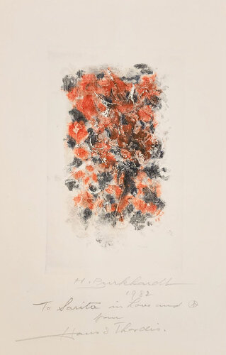 Orange floral van Hans Burkhardt, Afdruk te koop op Singulart