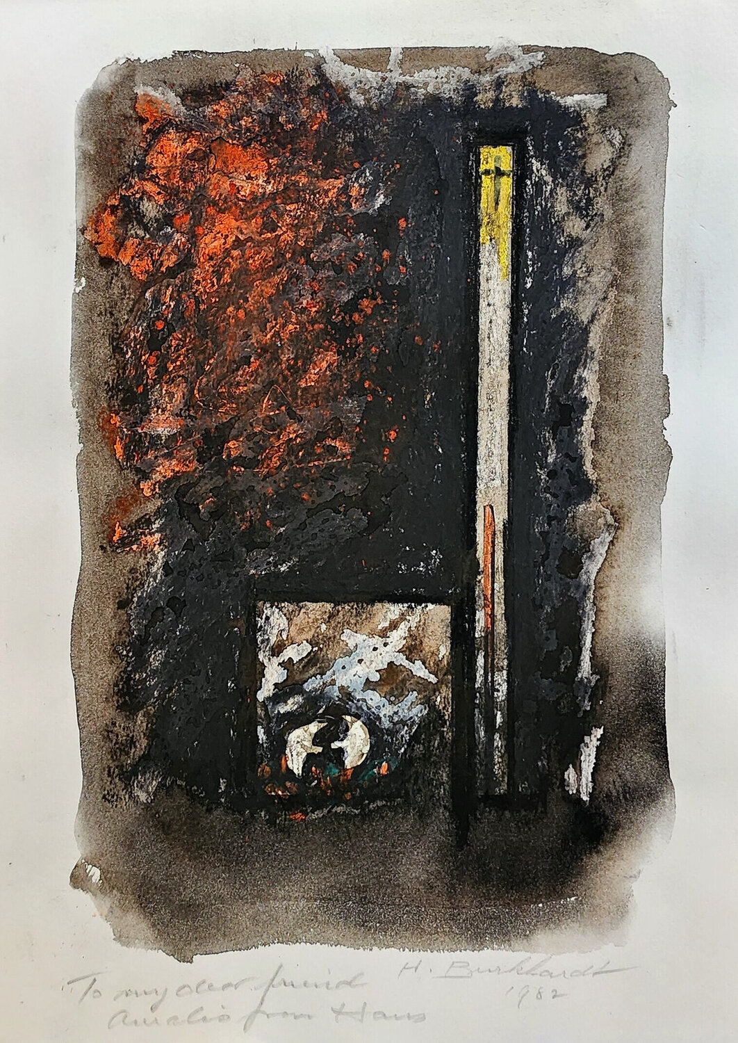 Abstract in orange and brown Hans Burkhardt