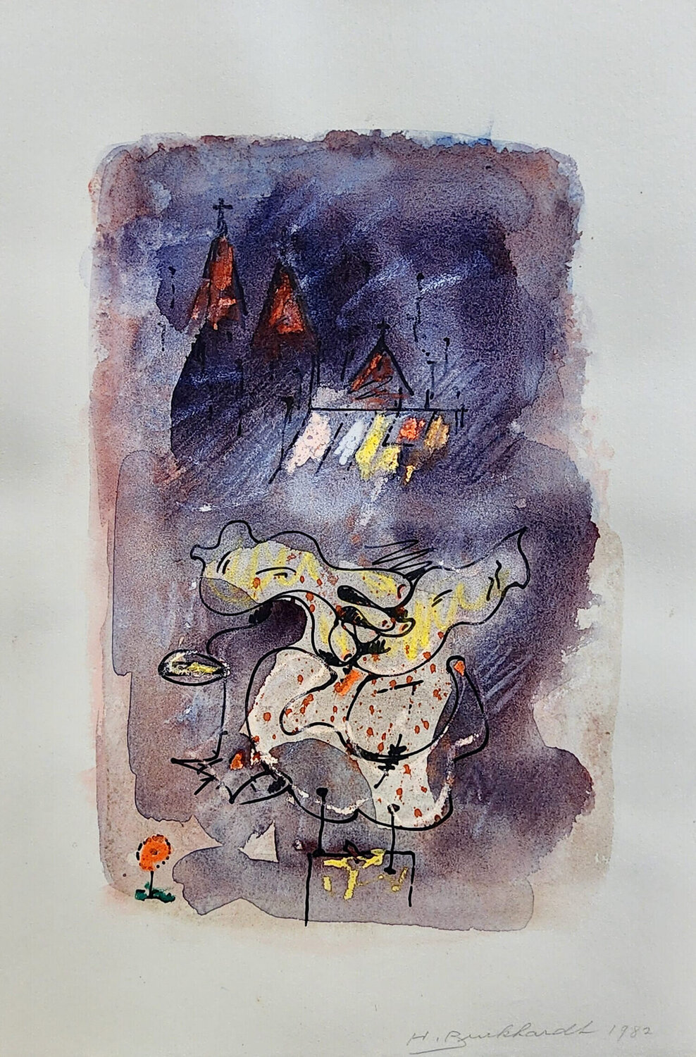 Distant cathedrals in purple Hans Burkhardt