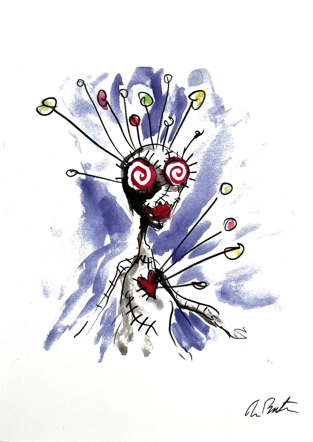 Voodoo Girl Tim Burton Stampa in vendita