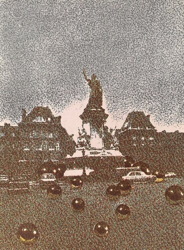 DLM191 - Place de la République by Pol Bury, 인쇄 for Sale on Singulart