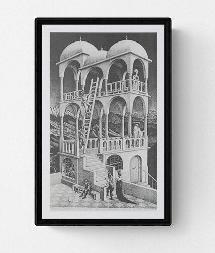 Belvedere di M. C. Escher, Stampa in vendita su Singulart