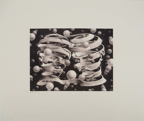 Amoureux surréaliste di M. C. Escher, Stampa in vendita su Singulart