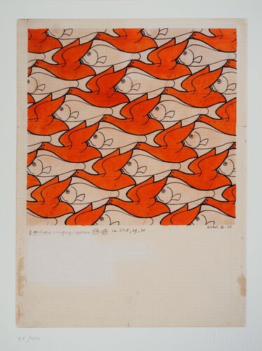 Oiseaux et poissons di M. C. Escher, Stampa in vendita su Singulart