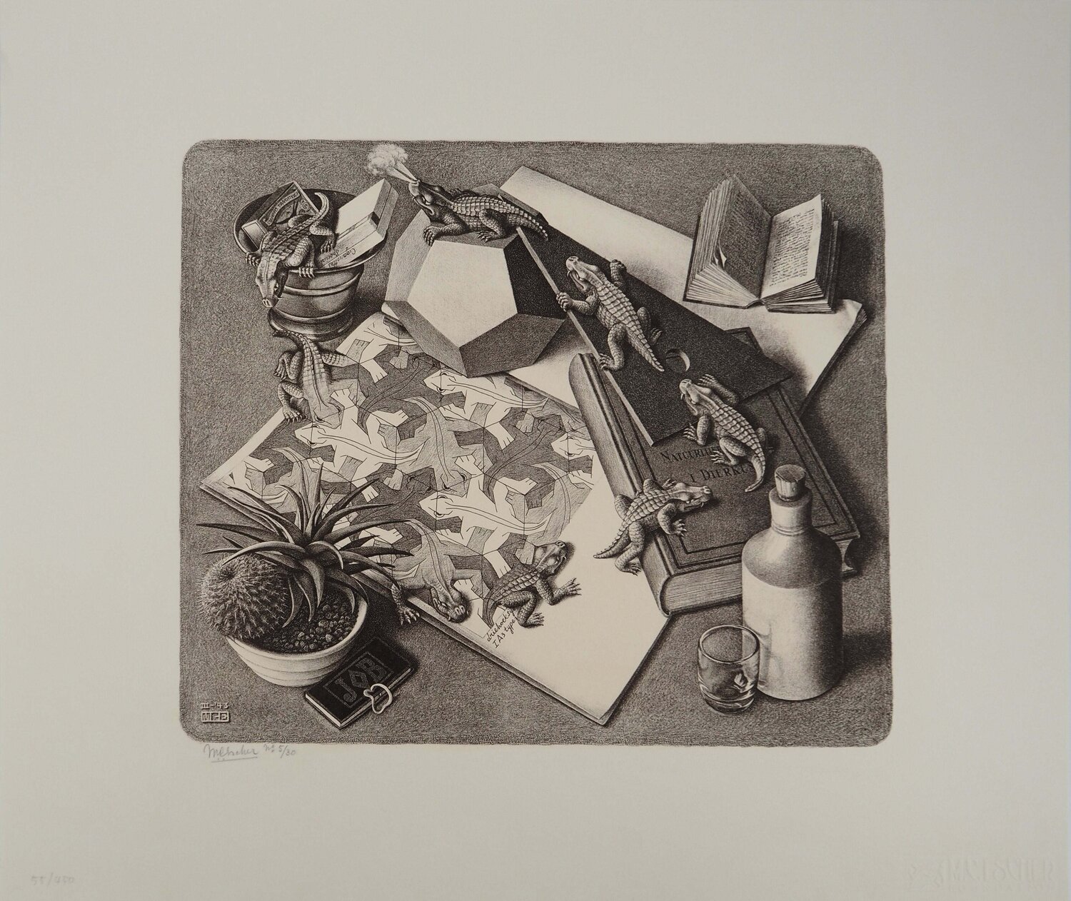 Nature morte aux reptiles M. C. Escher Stampa in vendita