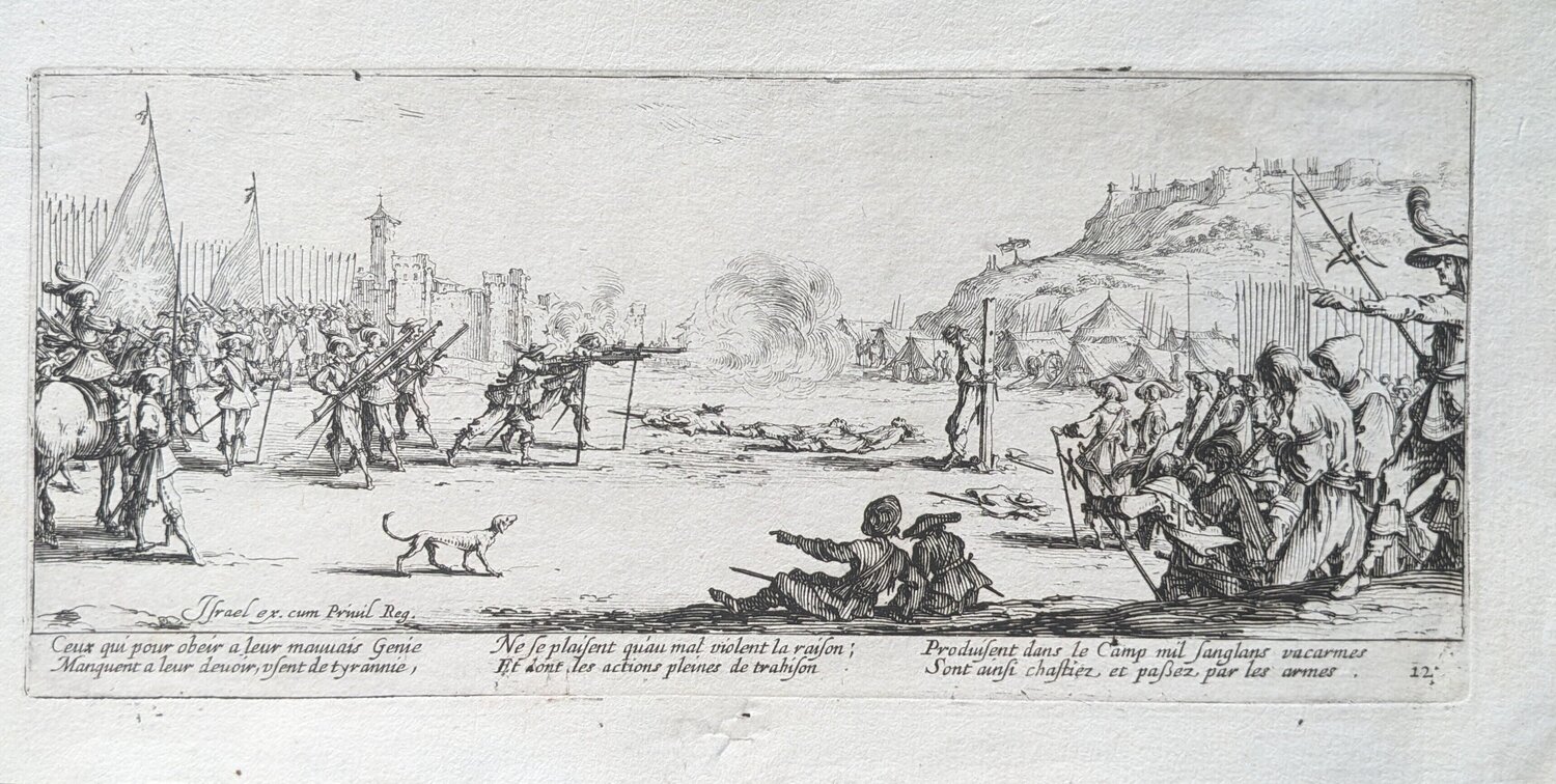 L'Arquebusade / The Firing Squad Jacques Callot Druck zu verkaufen
