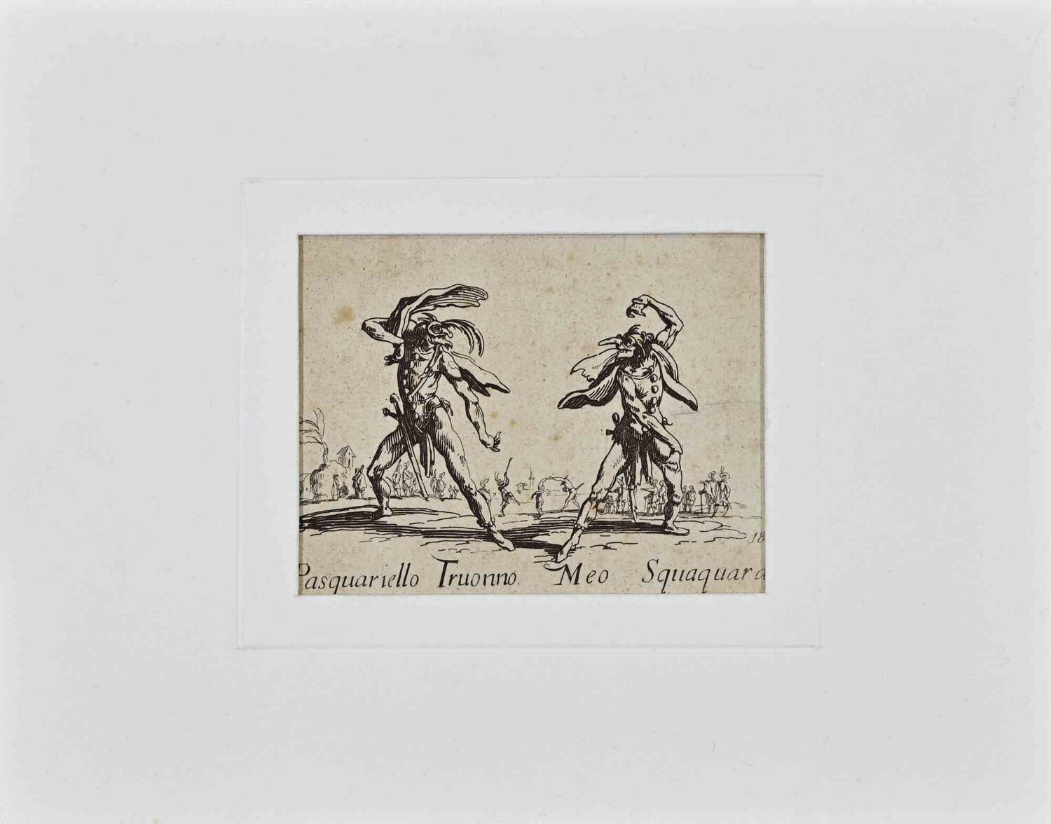 Pasquariello Truonno and Meo Squaquara Jacques Callot Druck zu verkaufen