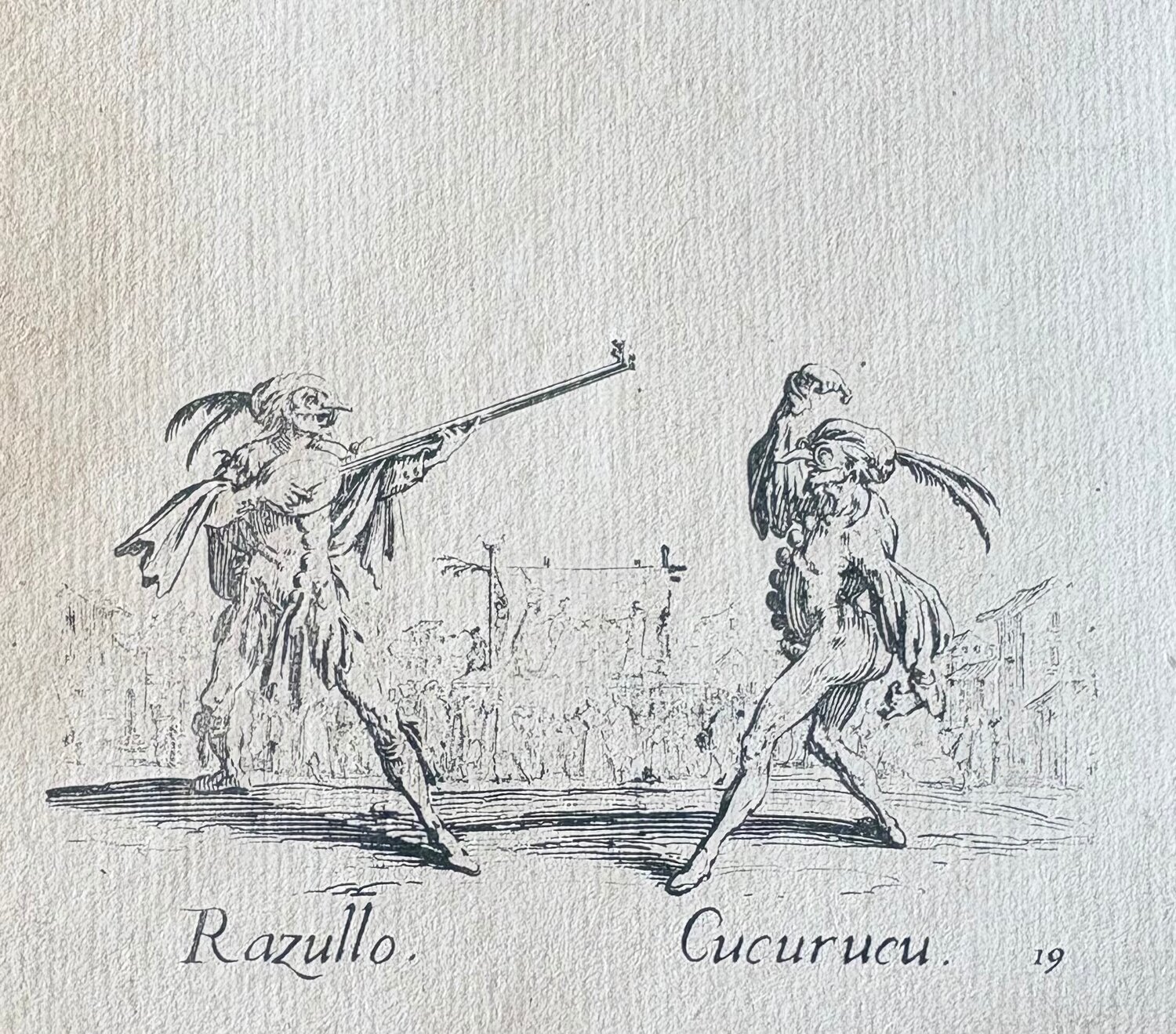 Razullo — Cucurucu Jacques Callot Druck zu verkaufen
