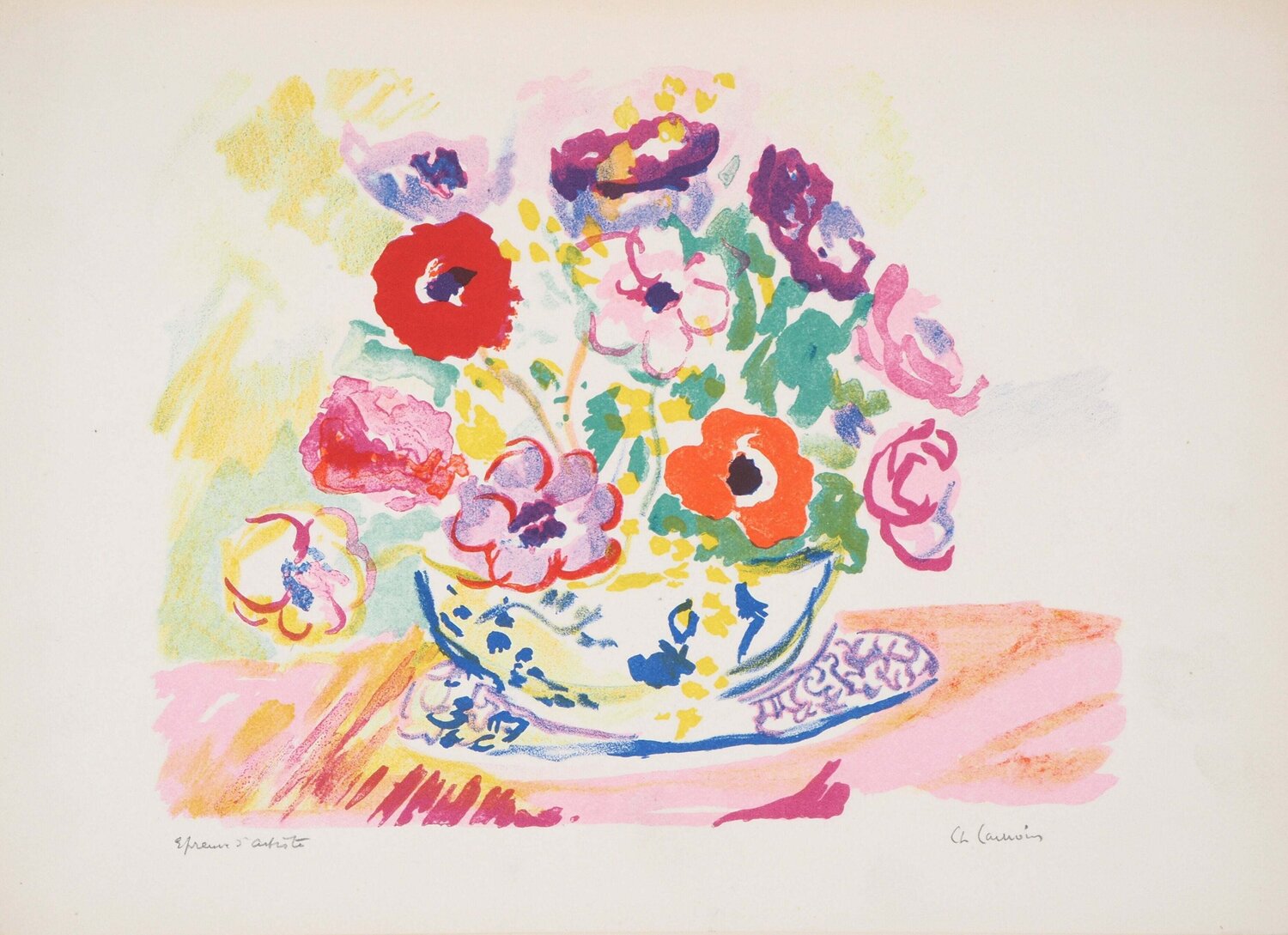 Bouquet coloré Charles Camoin Stampa in vendita