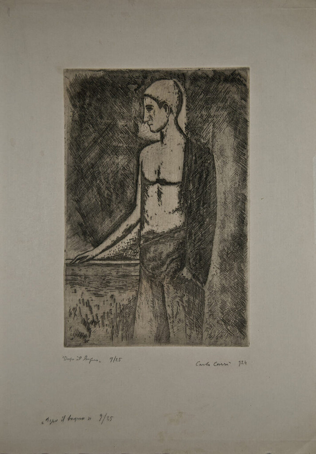 Dopo il Bagno Carlo Carrà Druck zu verkaufen