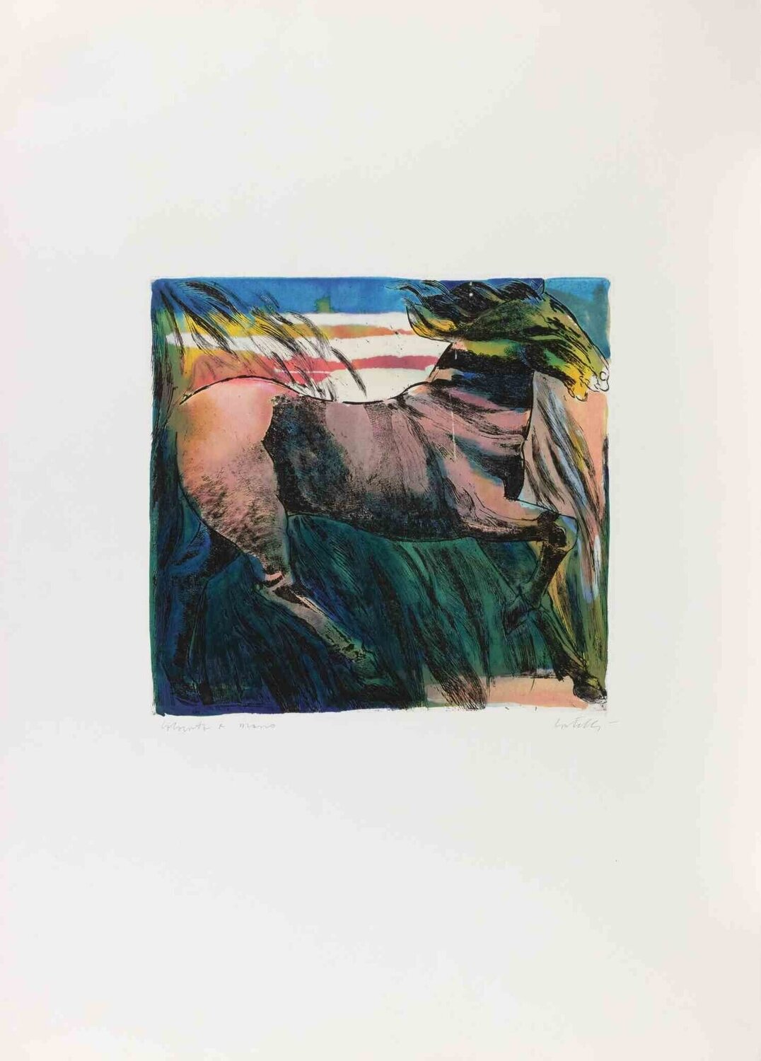 Galloping Horse Guglielmo Castelli Druck zu verkaufen