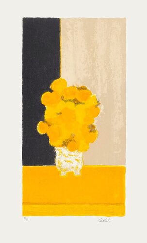 Bouquet de roses d'Inde au vase de Chine by Bernard Cathelin, Print for Sale on Singulart