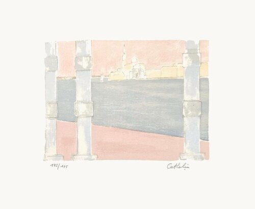 L'ile de San Giorgio vue de la Dogana da mar by Bernard Cathelin, Print for Sale on Singulart