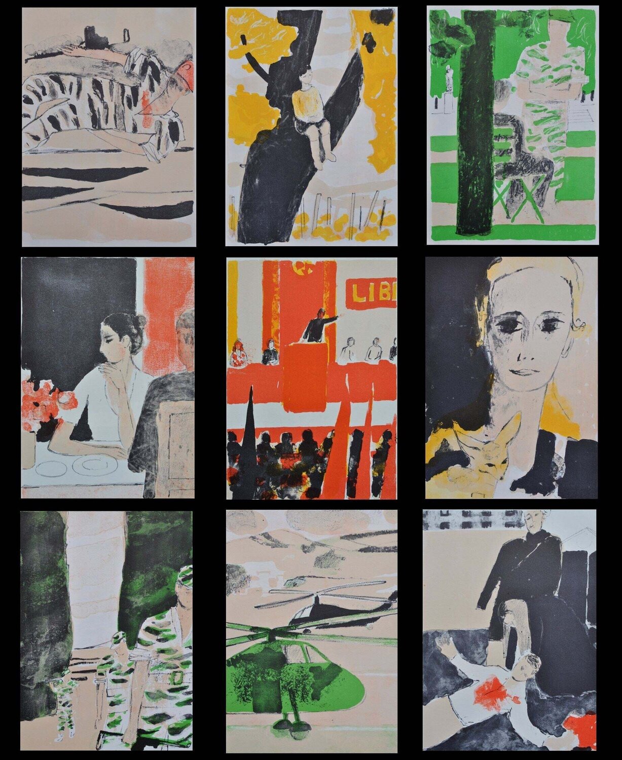 Le complot Bernard Cathelin Print for sale