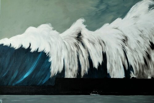 Im Schutz der Mole von Klaus Feuchtinger, Malerei kaufen auf Singulart