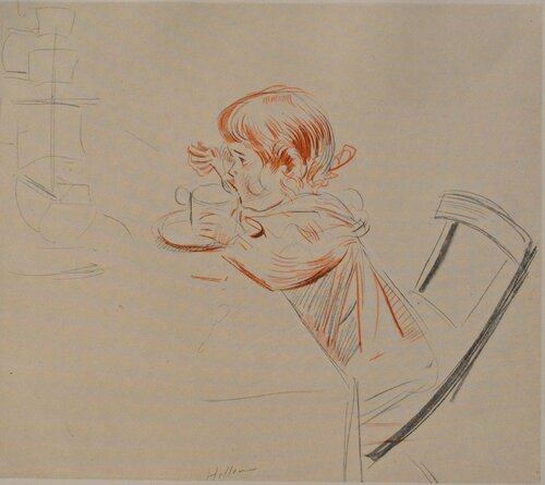 L'enfant attablé von Paul César Helleu, Druck kaufen auf Singulart