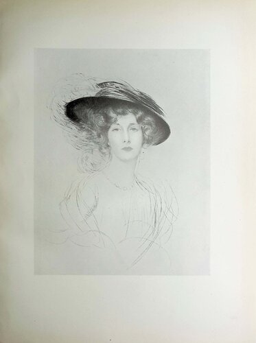 Le chapeau à plume di Paul César Helleu, Stampa in vendita su Singulart