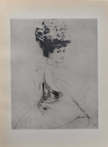 La comtesse rené de Béarn di Paul César Helleu, Stampa in vendita su Singulart