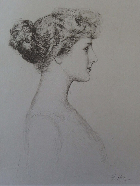 Femme de profil Paul César Helleu