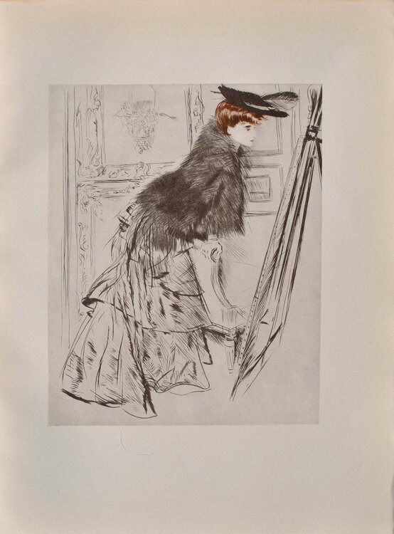 Elégante au chapeau Paul César Helleu