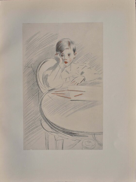 Enfant pensif Paul César Helleu