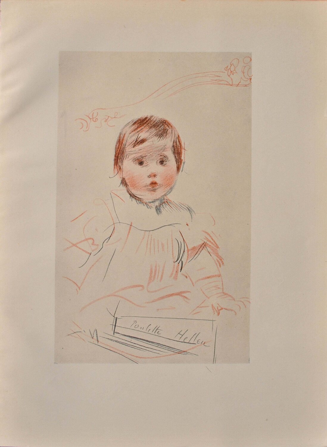 Le bébé sérieux Paul César Helleu Stampa in vendita
