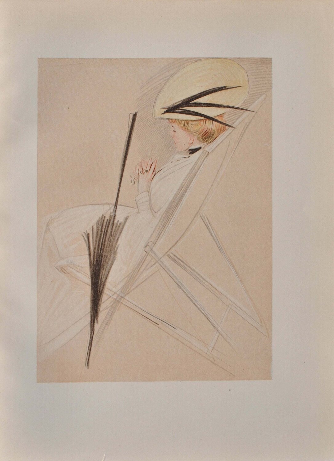 L'ombrelle Paul César Helleu Print for sale