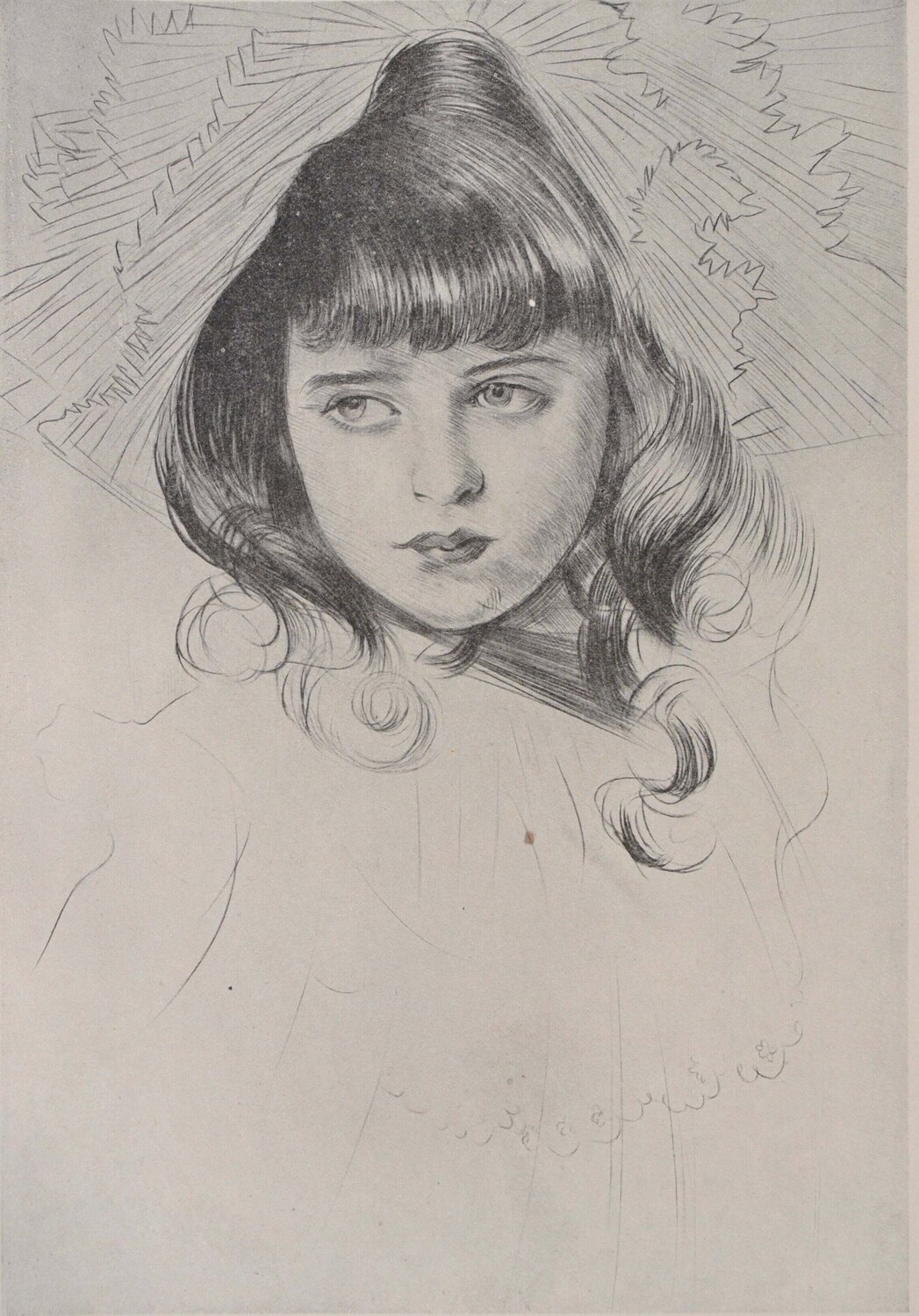 Le chapeau de plissés Paul César Helleu Druck zu verkaufen