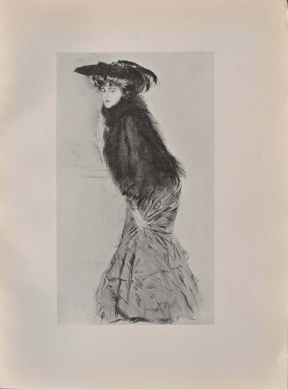 La robe relevée Paul César Helleu Stampa in vendita