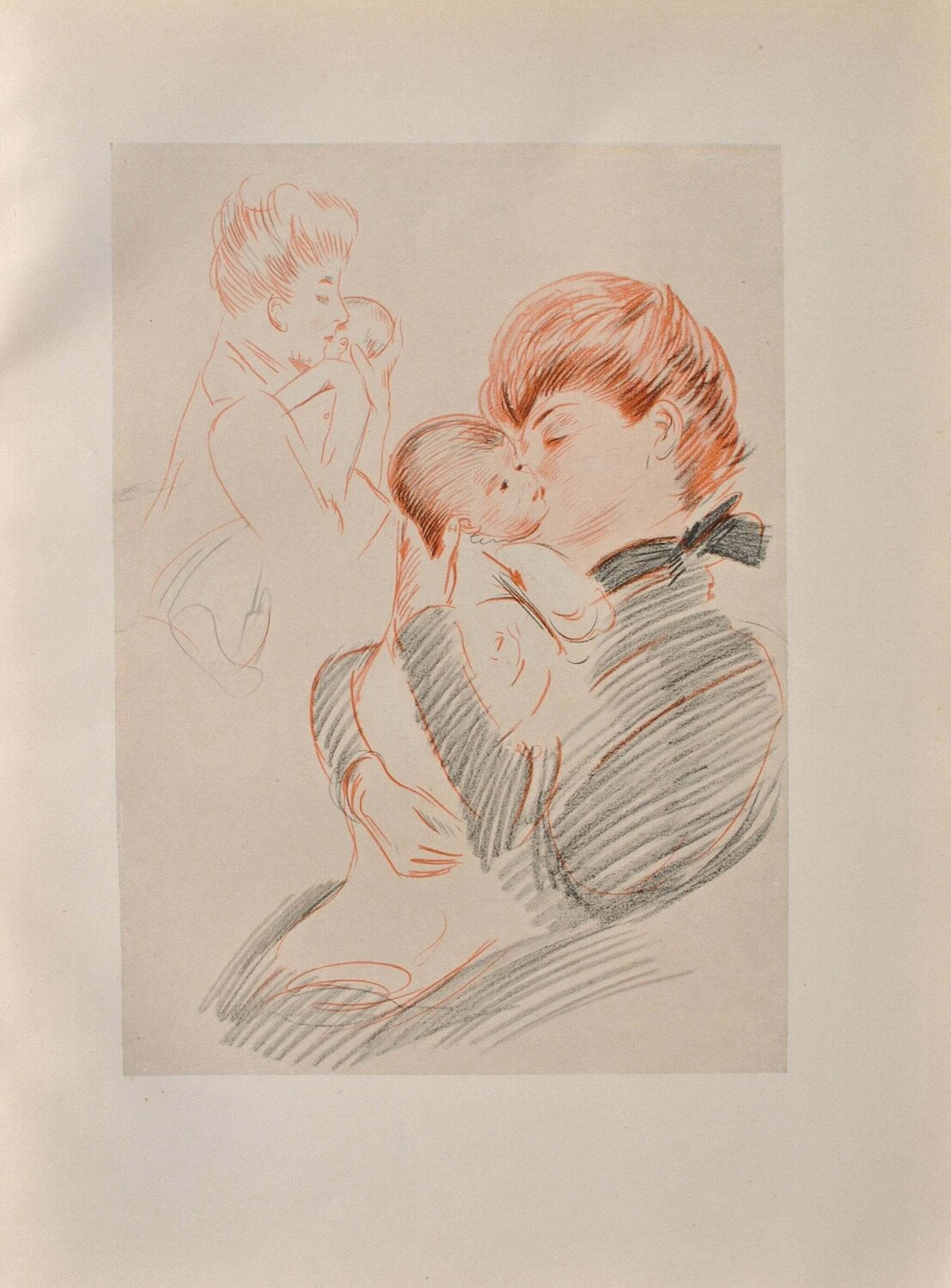 Caresses maternelles Paul César Helleu Print for sale