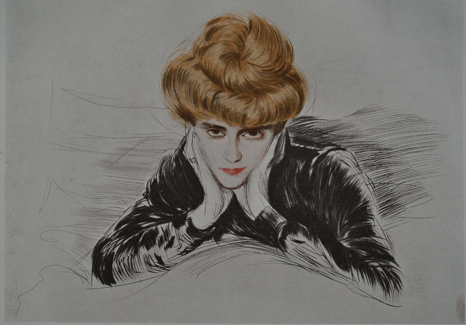 La duchesse allongée Paul César Helleu Druck zu verkaufen