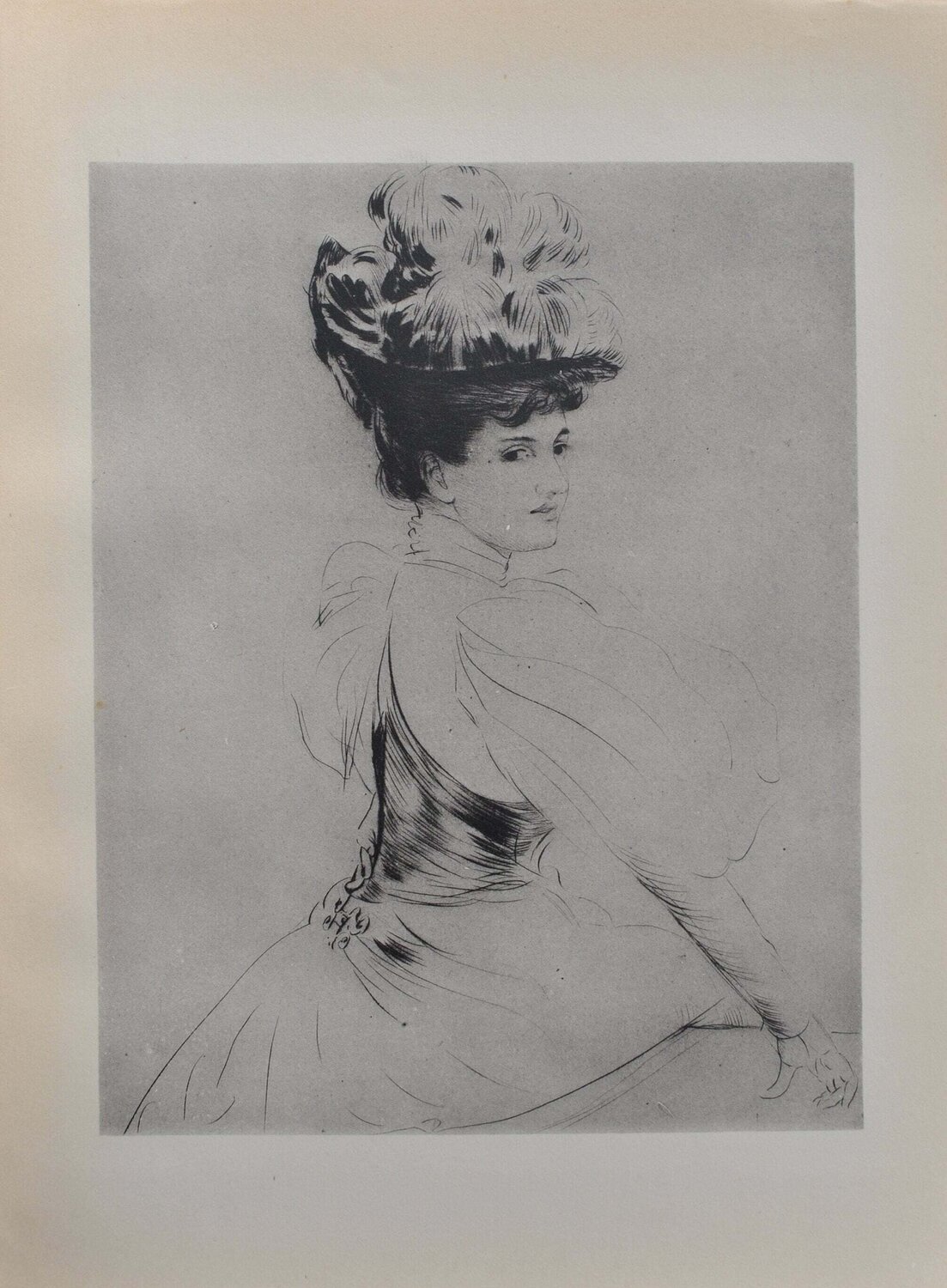 La comtesse rené de Béarn Paul César Helleu Print for sale
