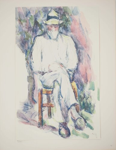 Homme assis au jardin, Lithographie et pochoir by Paul Cézanne, Print for Sale on Singulart