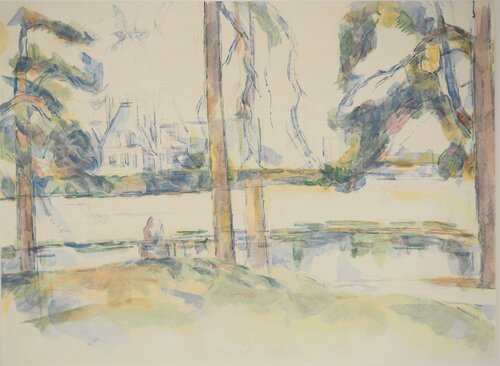 Val d'Oise, Vue du château de Montgeroult von Paul Cézanne, Druck kaufen auf Singulart