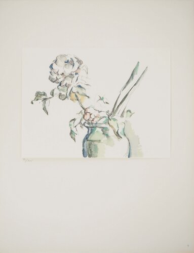 Roses dans un vase von Paul Cézanne, Druck kaufen auf Singulart