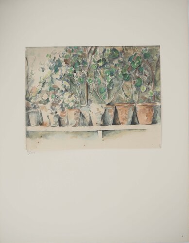 Les pots de géraniums von Paul Cézanne, Druck kaufen auf Singulart