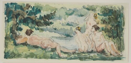 Baigneurs se reposant van Paul Cézanne, Afdruk te koop op Singulart