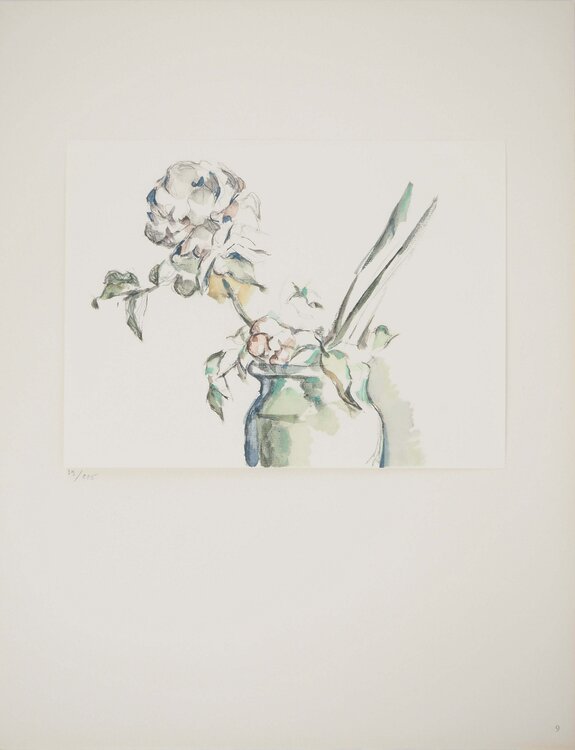 Roses dans un vase Paul Cézanne
