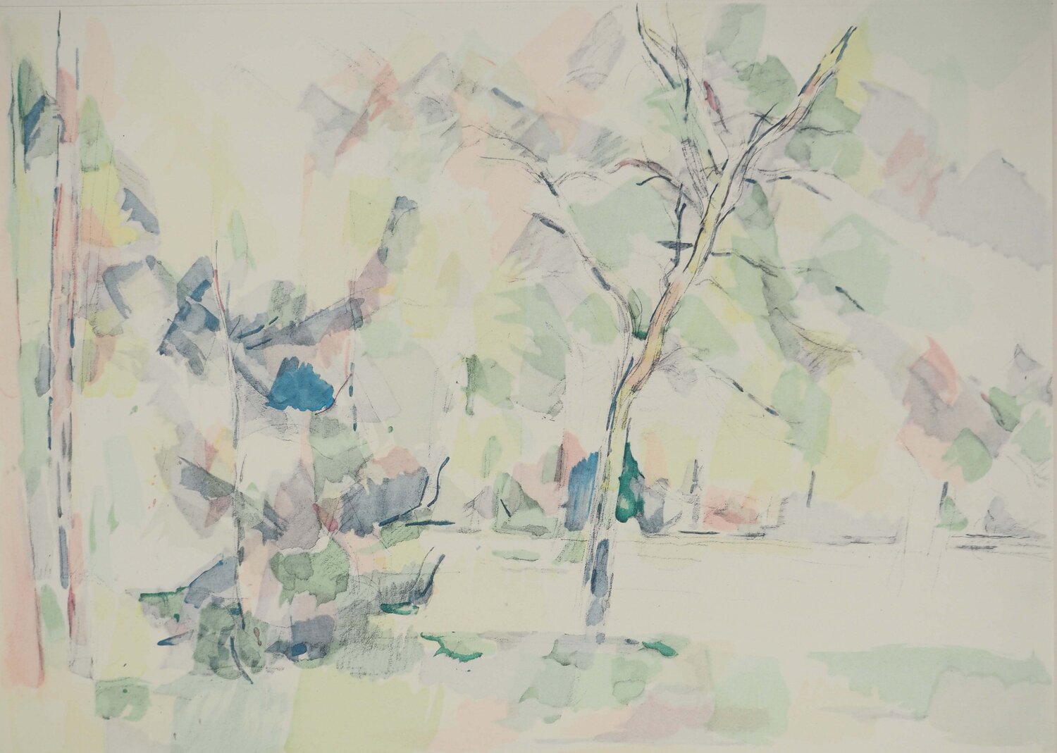 Sous-bois Paul Cézanne Stampa in vendita