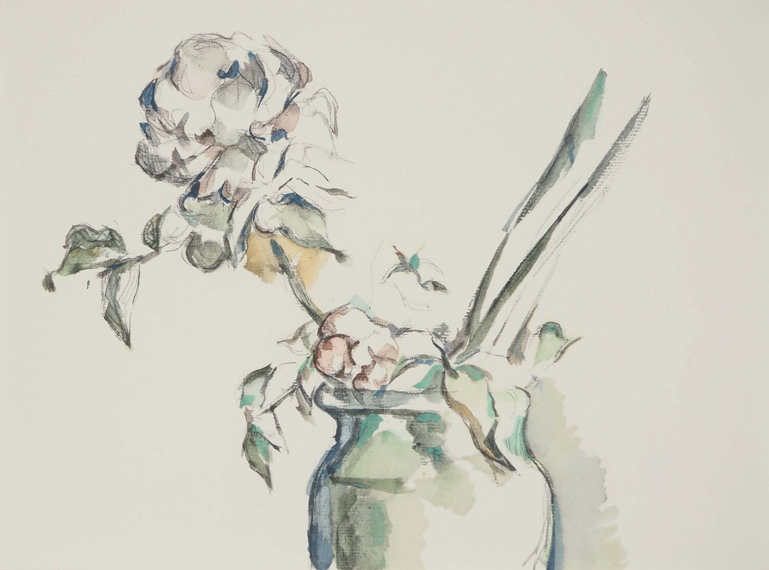 Roses dans un vase Paul Cézanne Print for sale