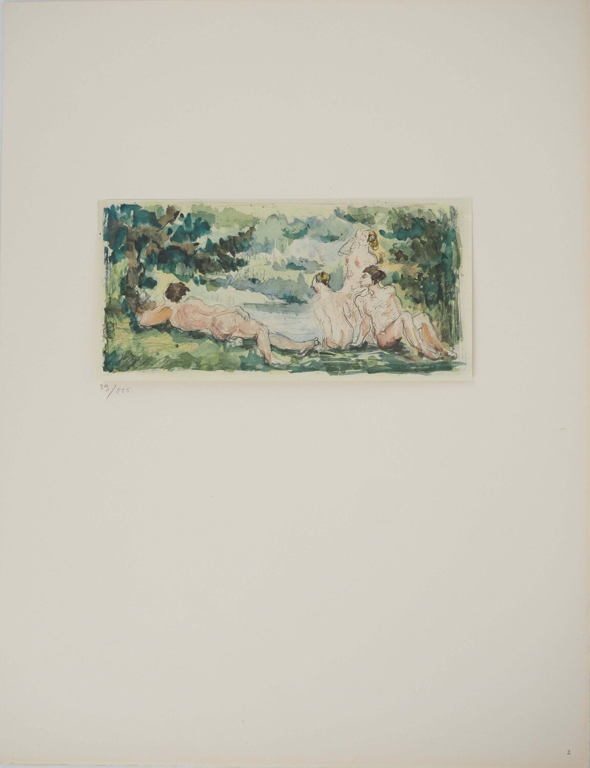Baigneurs se reposant Paul Cézanne Stampa in vendita