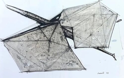 Study Related to Bird III van Lynn Chadwick, Werk op papier te koop op Singulart