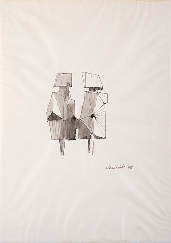 Two Watchers  van Lynn Chadwick, Werk op papier te koop op Singulart