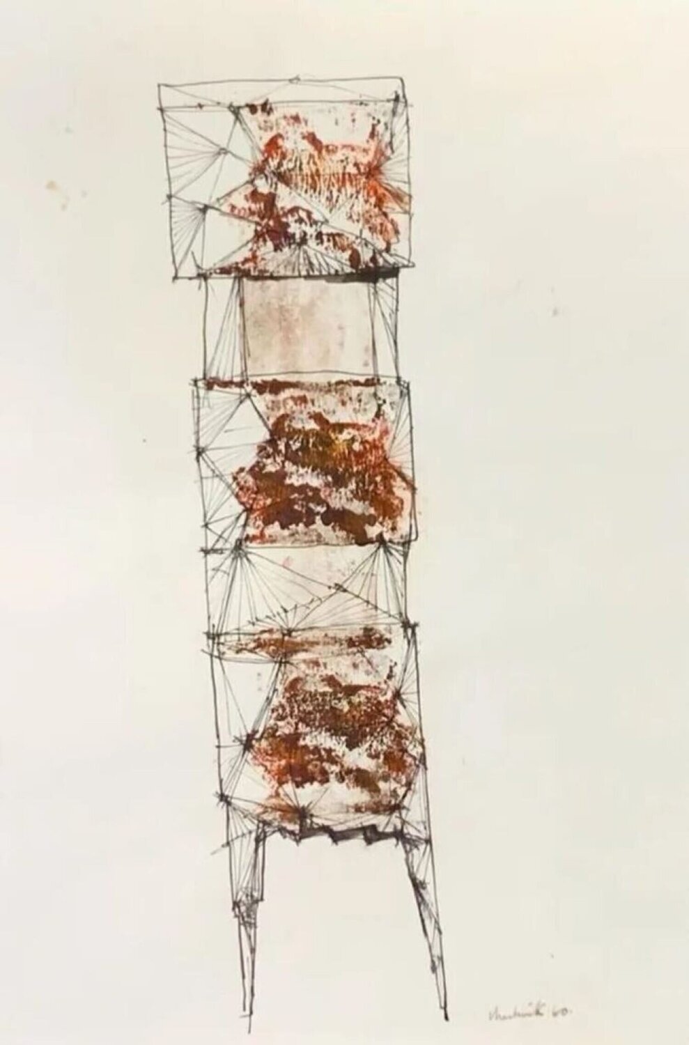 Study for the Watcher Lynn Chadwick Obra en papel en venta