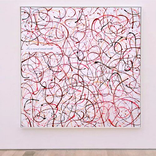 It´s a nomad nomad world (abstract conceptual art / Jackson Pollock style) von Super Pop Boy, Malerei kaufen auf Singulart