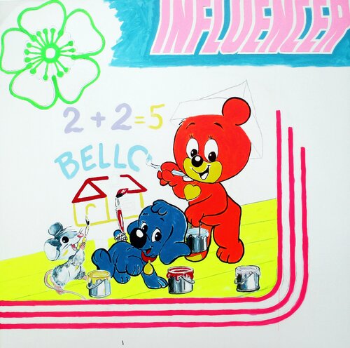 INFLUENCER (colorful Pop Art  Painting) di Super Pop Boy, Pittura in vendita su Singulart